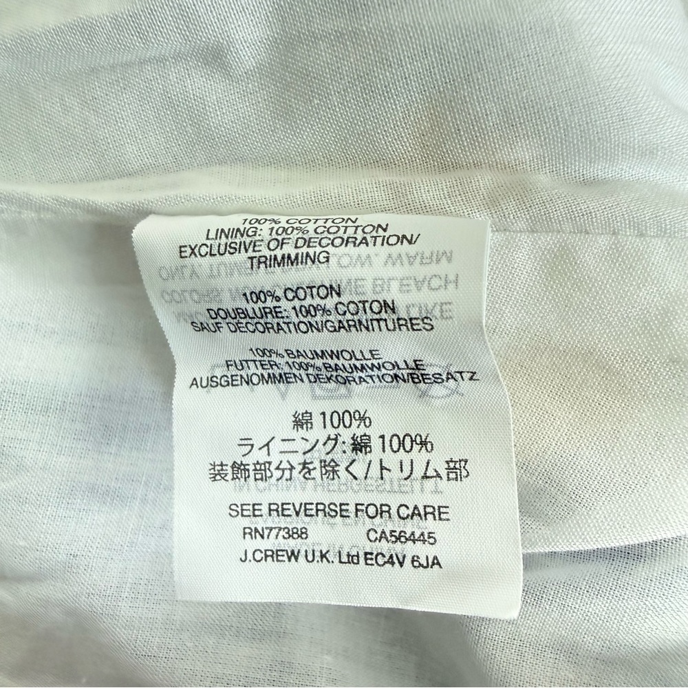 J. Crew NWT Blue White Striped Pineapple Embroidered Tiered Maxi Skirt Size M - Picture 8 of 8